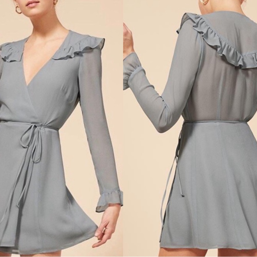 Reformation Blue Ricki Dress